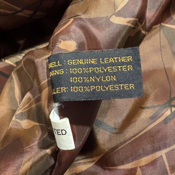 Reed Mens Jacket Vintage 100% Leather Bomber Flight Retro Casual Brown Medium KN - Picture 5 of 16